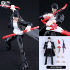 9L 3D Articulated Action Figure - Kaneki Ken From Tokyo Ghoul Lucky Dummy 13 Collectible One-Eyed Ghoul Ver Desktop Display Toys