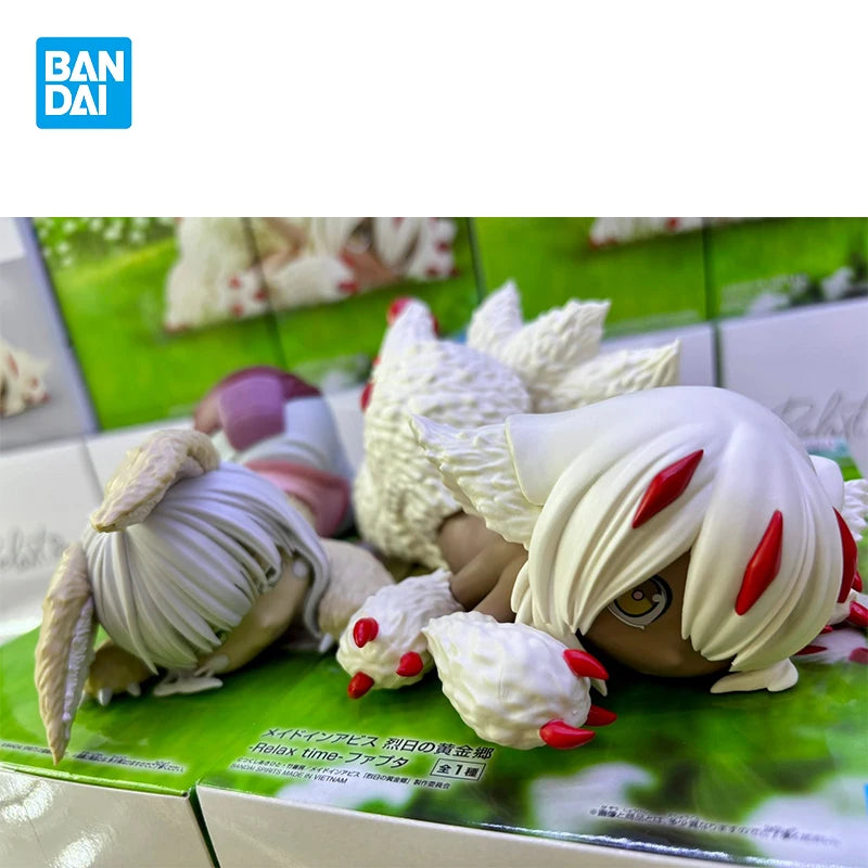 In stock Bandai Original Made In Abyss Relax time Nanachi Fapters About 21 cm Anime Figure Model Toy Collections Birthday Gift