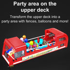 1770 Pcs Cada London Double Deck Bus Building Blocks Red Balloon Light Party City School Technical Car Bricks Toys for Kids Gift