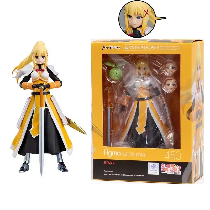 Good Smile Genuine figma God's Blessing on This Wonderful World! Aqua Kazuma Megumin Anime Action Figures Toys Kids Gift Model