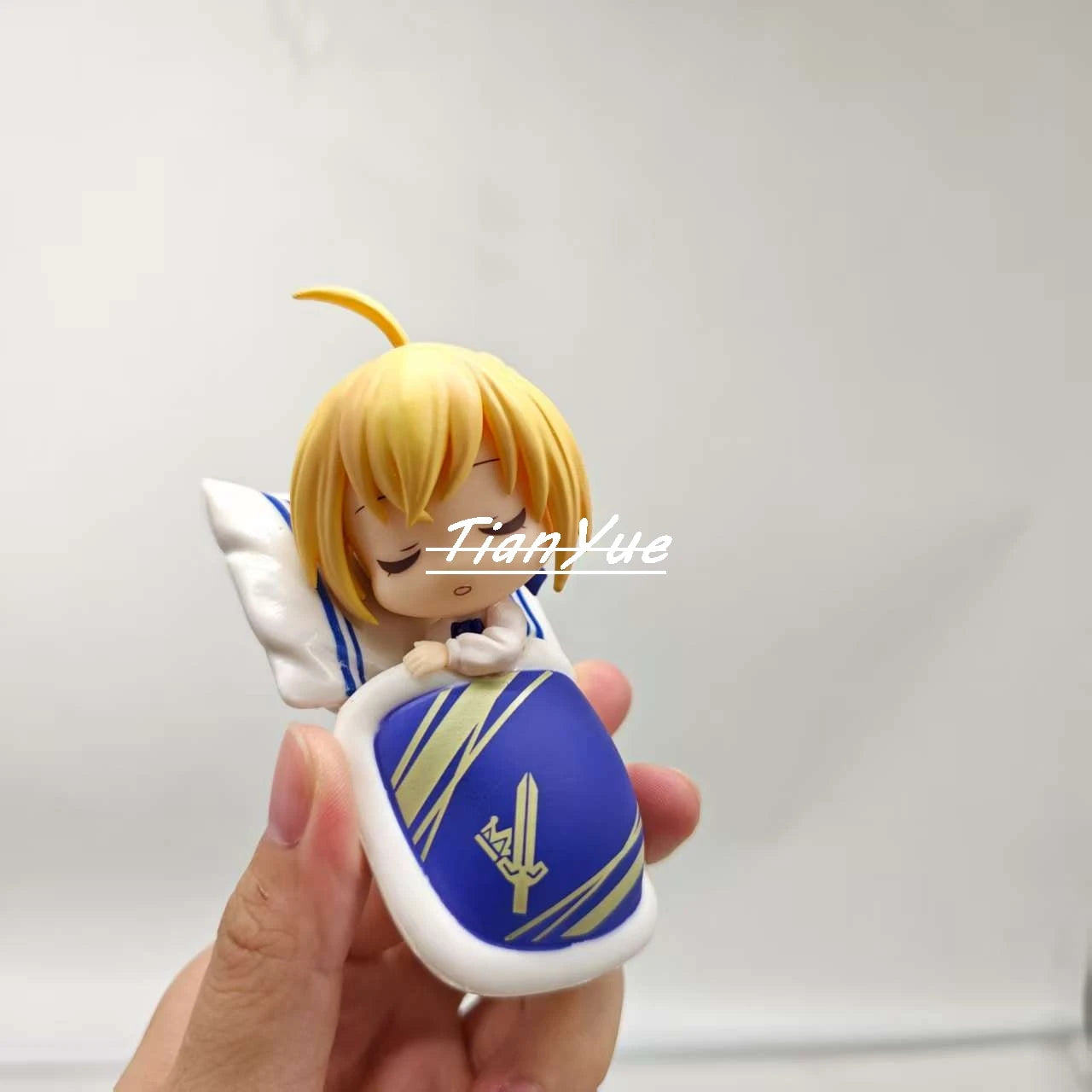 Anime Fate Grand Order Saber sleeping Cute Girl PVC Action Figure Model Doll Toys 9cm