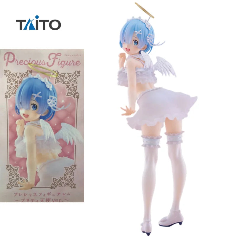 In Stock Original TAITO Re:Life in A Different World From Zero Precious Figure REM Angel Costume Anime Figure Model Collection