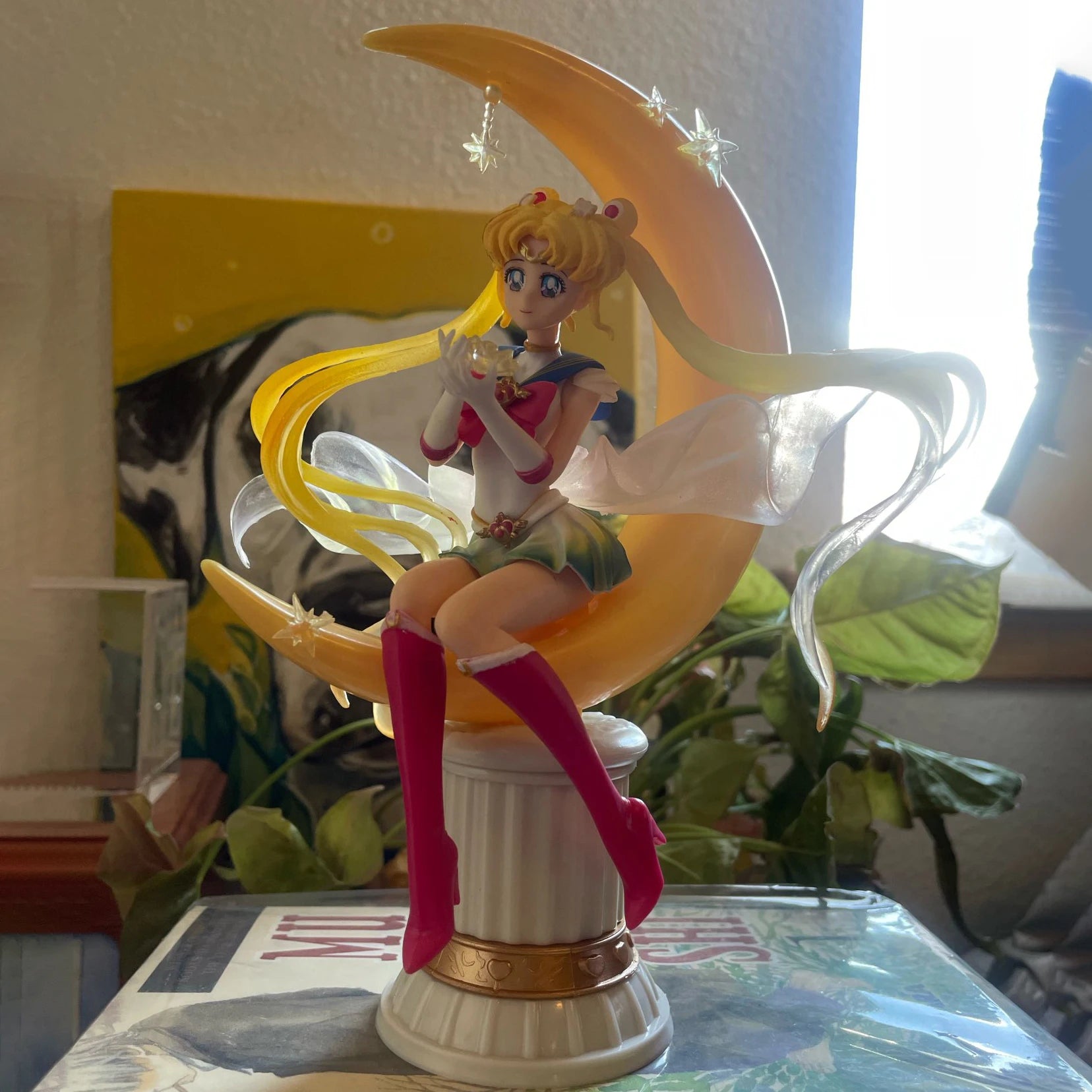 19.5cm Sailor Moon Tsukino Usagi Anime Figure Princess Serenity Statue Pvc Action Figurine Collectible Model Toys Doll Gift