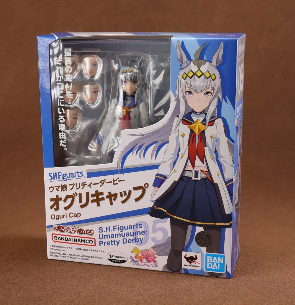 Bandai Officially Licensed Uma Musume Pretty Derby Cinderella Grey Oguri Cap 18CM PVC Figure Anime Model Genuine Boxed Toy Gift
