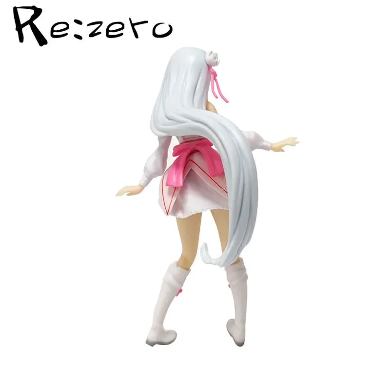 17cm Re:Life in A Different World From Zero Anime Peripherals Emilia Action Figure PVC Cute Doll Figurine Children's Toys Gifts
