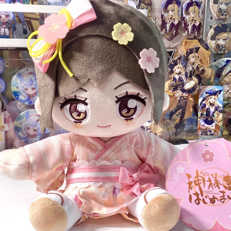 Original Nullset Doll Kamisama Kiss Momozono Tomoe 20cm Nanami Wedding Gown Sitting Posture Plush Doll  Model Toy Gift Toys