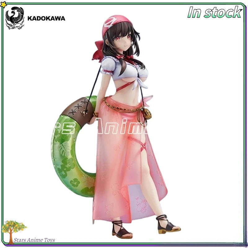 Original KADOKAWA KDcolle Kono Subarashii Sekai Ni Shukufuku O! Yunyun Role Playing on The Beach 1/7 Animation Figure Toys Model