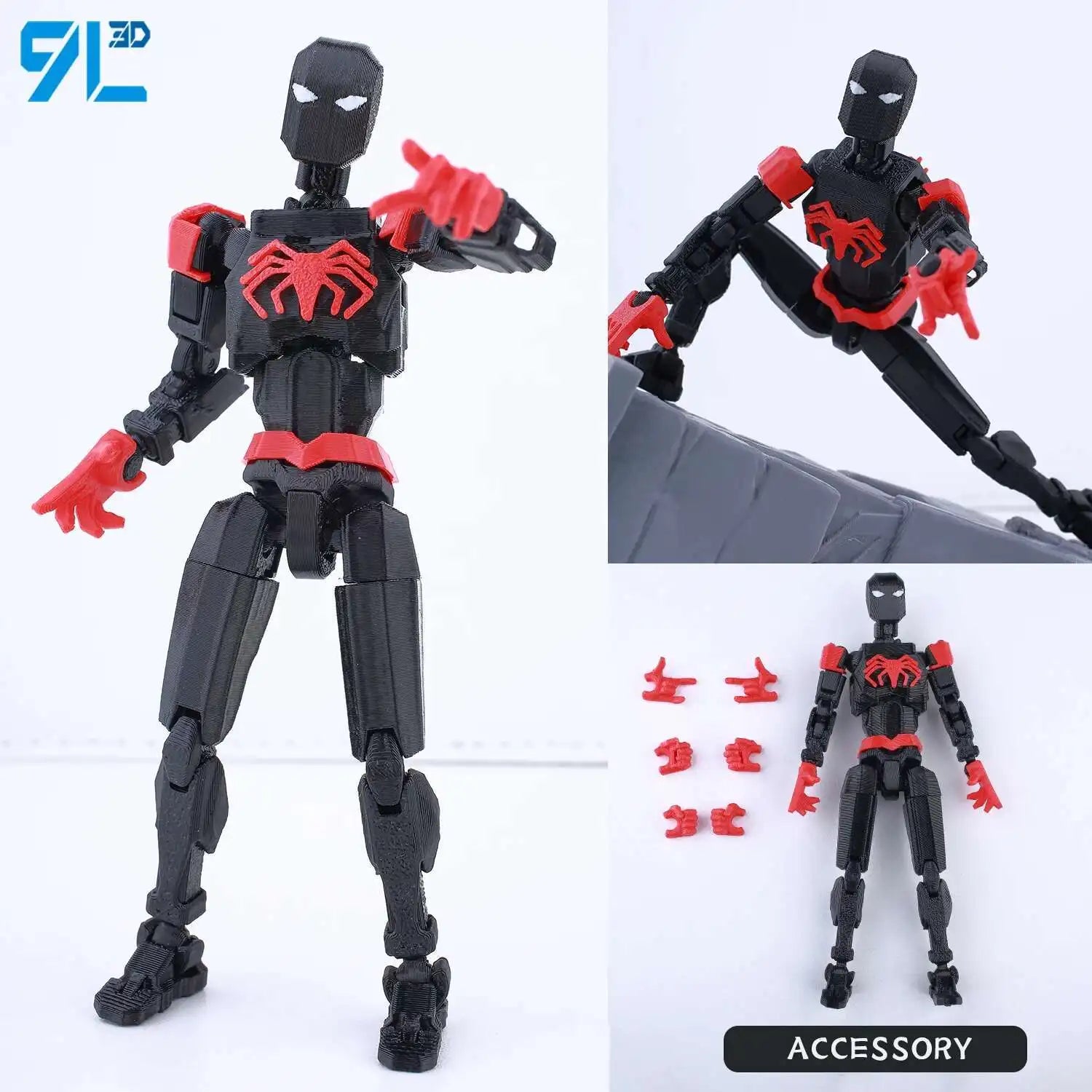 9L3D Printed Lucky Dummy 13 One-Punch Man 3D Action Figure, Multi-Jointed Poseable Anime Model, Collectible Gift for Fans
