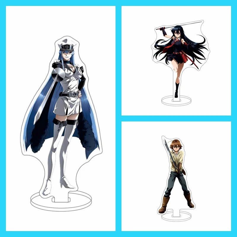 32PCS Anime Akame ga KILL Acrylic Stand Tatsumi/Mine/Leone/Lubbock Model Cosplay Characters Ornament Goods Collection
