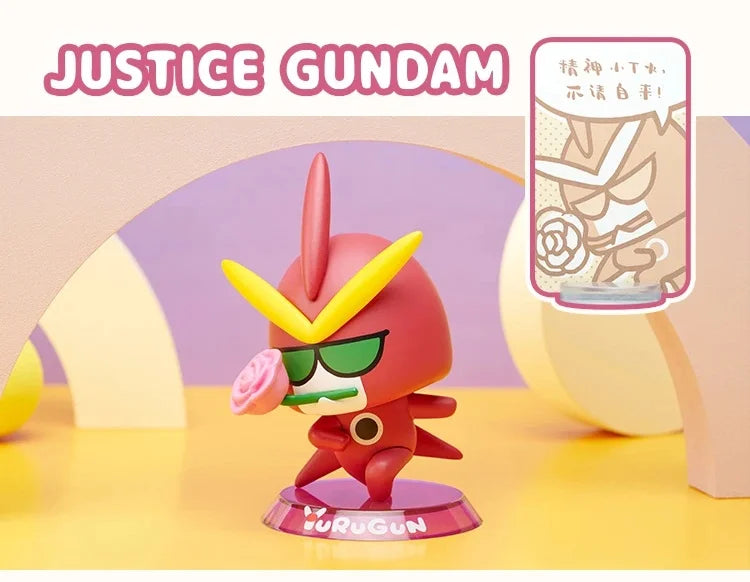 Bandai Gundam Action Figures Model YuRuGun ZAKU Char's ZAKU GM DOM SAZABI JUSTICE FREEDOM EX CASHAPON Q-version Gundam Original