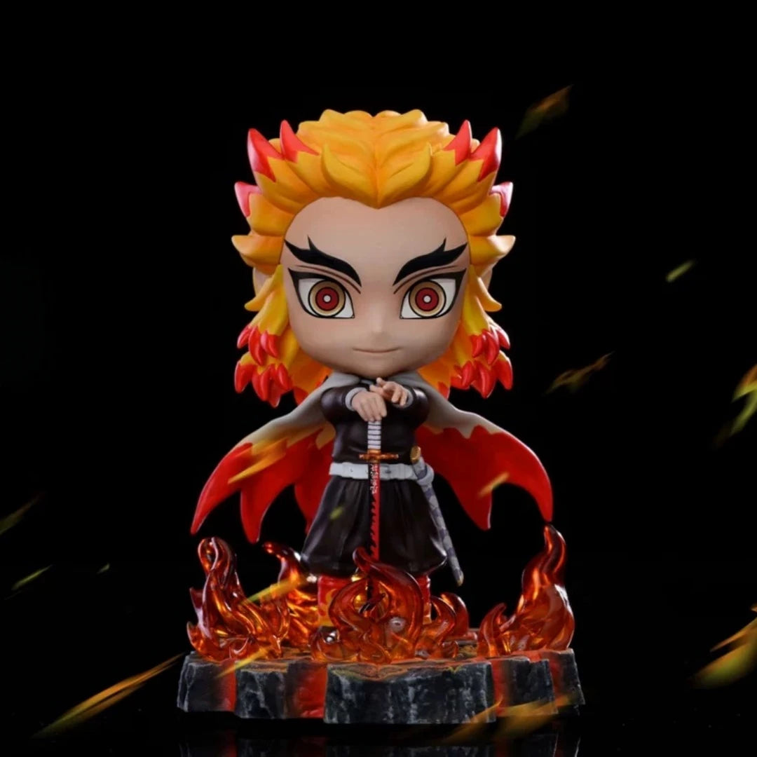 10cm/3.93in Anime Demon Slayer Figure Rengoku Kyoujurou Figure Collection Statue Model Toy Gift
