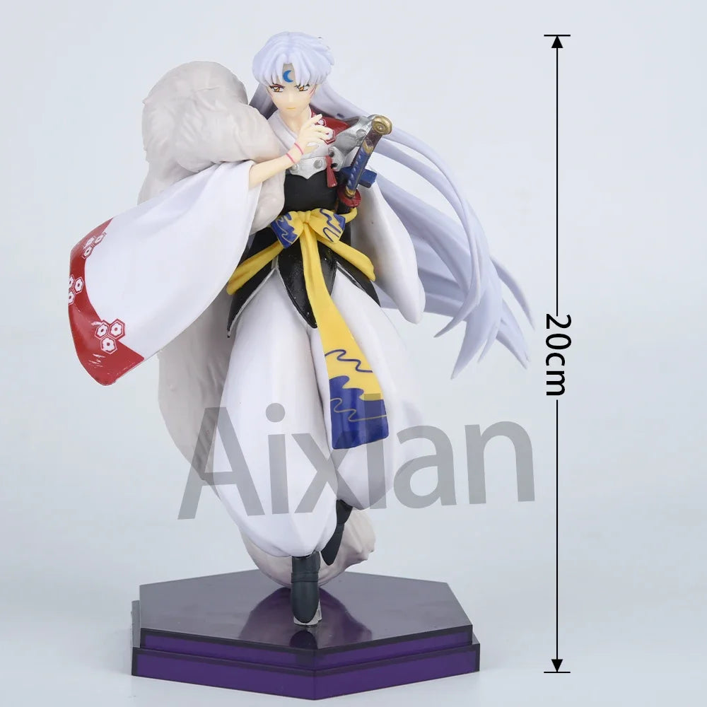 Aixlan 20cm Inuyasha Anime Figure Sesshoumaru PVC Action Figure Higurashi Kagome Figurine Collectible Model Toys Kid Gift