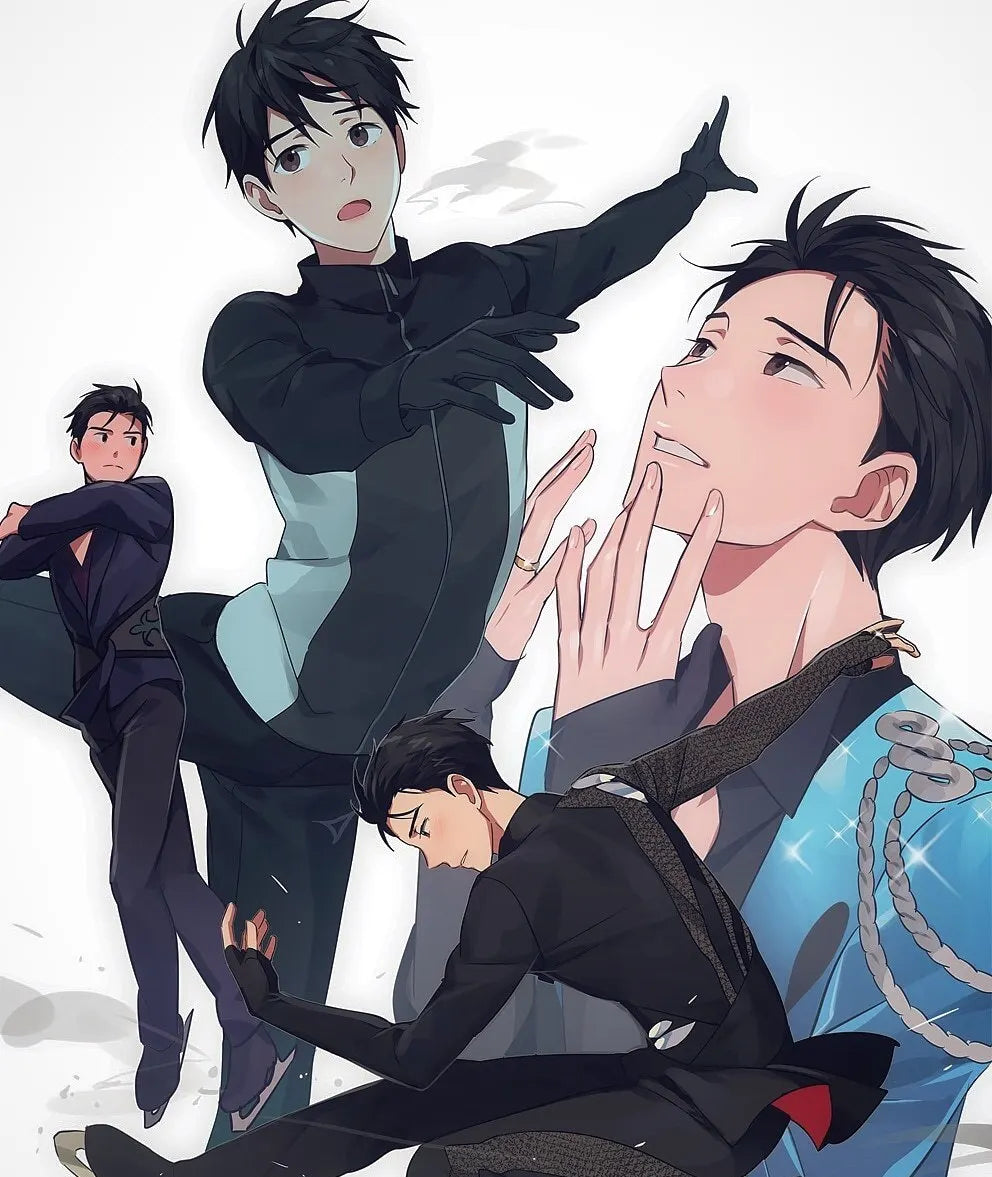 Victor Nikiforov Katsushige Yuuri diamond Painting Anime Wall Art  for Yuri on Ice Fans Home Decor Stylish Wall Decor