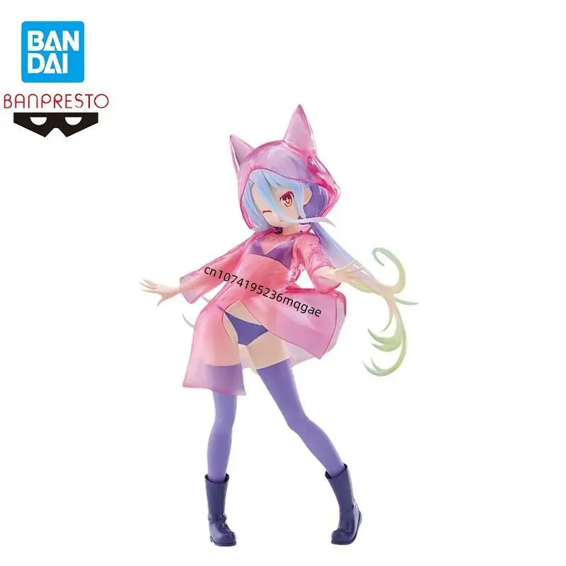 Original Bandai Banpresto NO GAME NO LIFE Shiro ESPRESTO Glittery raincoat Anime Action Figures Model Issues Collected items