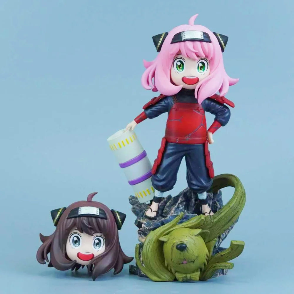 19cm/7.48in Anime NARUTO Figure Anya Forger Cosplay Senju Hashirama Action Figures Pvc Statue Collection Model Toys Gifts