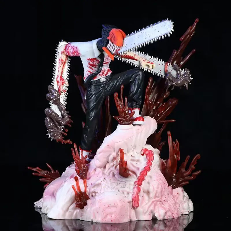 Chainsaw Man Anime Merchandise Devil Hunter Denji Action Figure Statue Model Desktop Ornament Computer Case Decoration Toy Gift