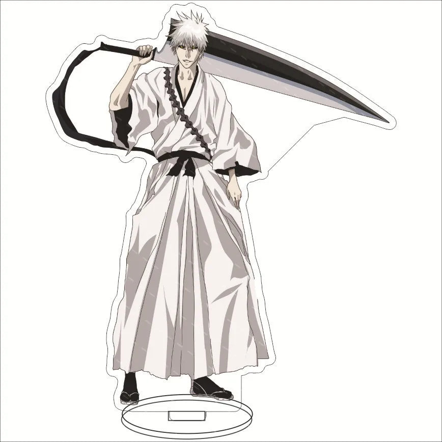Anime BLEACH Acrylic Stand Manga Figures Kurosaki Ichigo Miniatures Figurines Garage Kits Model Toys GK Ornaments Decoration