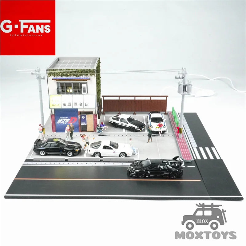 G-Fans 1:64 Initial D Tofu store scene Diorama gift idea
