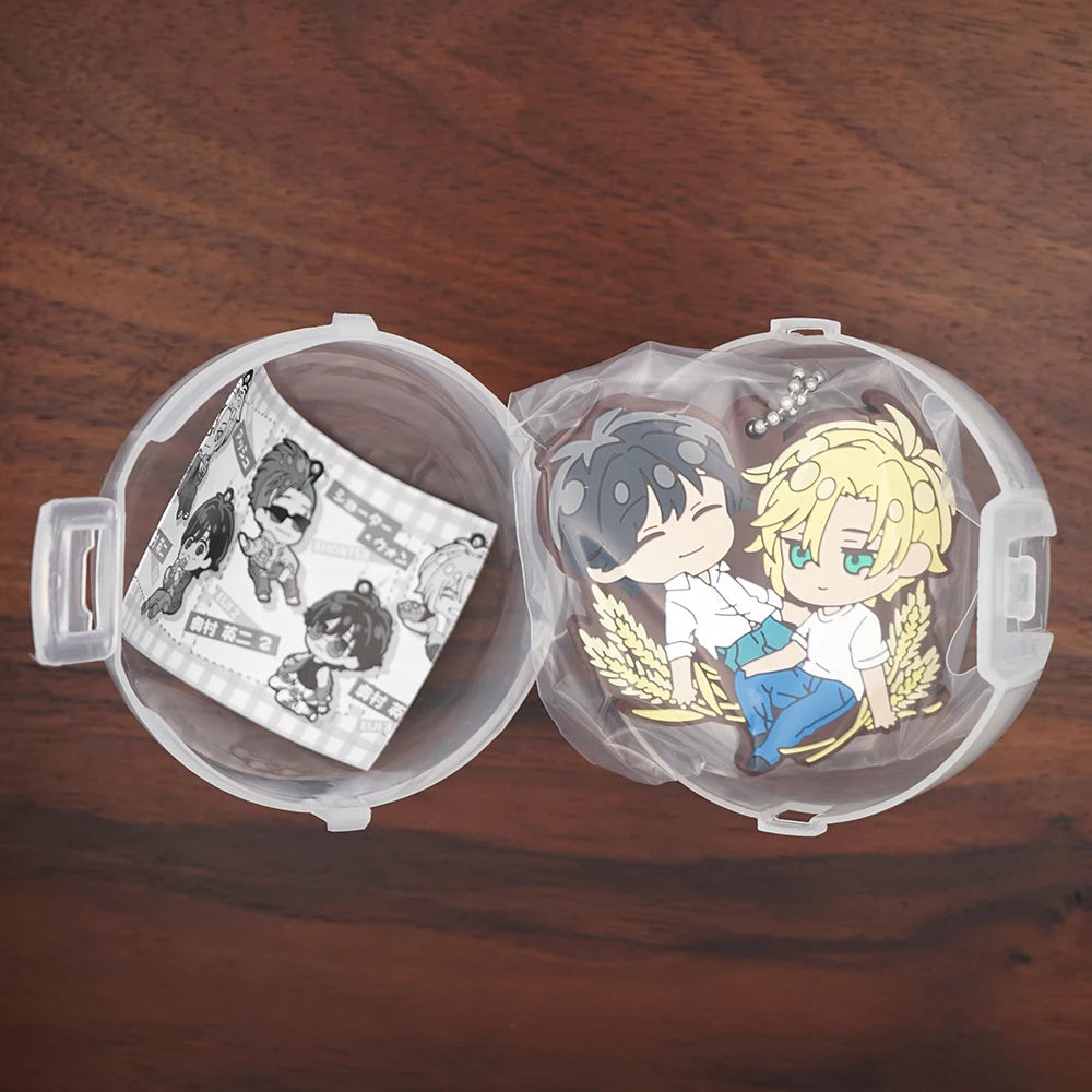 BANANA FISH Anime Ash Lynx Shorter Wong Rubber Keychain Ornament Toys Collection Gift