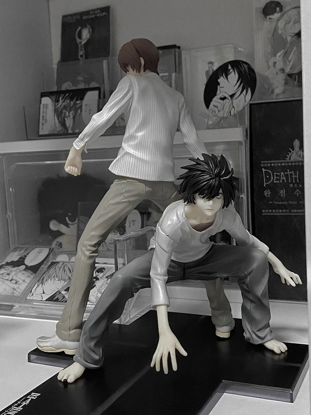 Anime Death Note L Lawliet Figure Yagami Action Figure Figurine Collectible Model Doll Toys Boy Birthday Gift Desktop Decoration