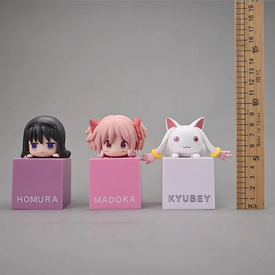 9CM Anime Puella Magi Madoka Magica Kaname Madoka Figure Cute Model Akemi Homura Toy Gift Collection Action Figure PVC