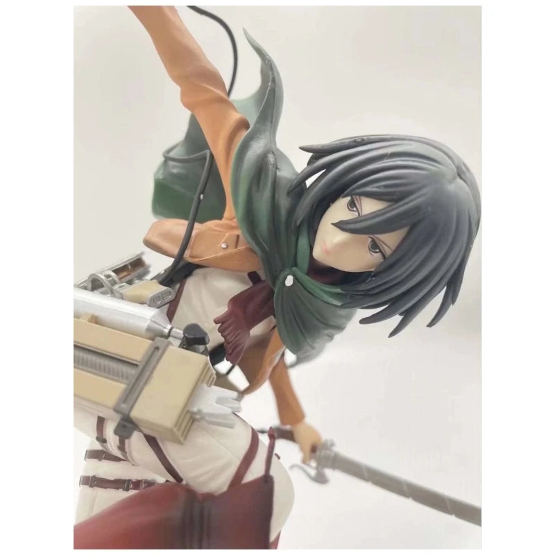 29cm Attack On Titan Mikasa Ackerman Attack Anime Girl Figure Model Statue Boys Collection Desktop Decoration Ornament Toys Gift