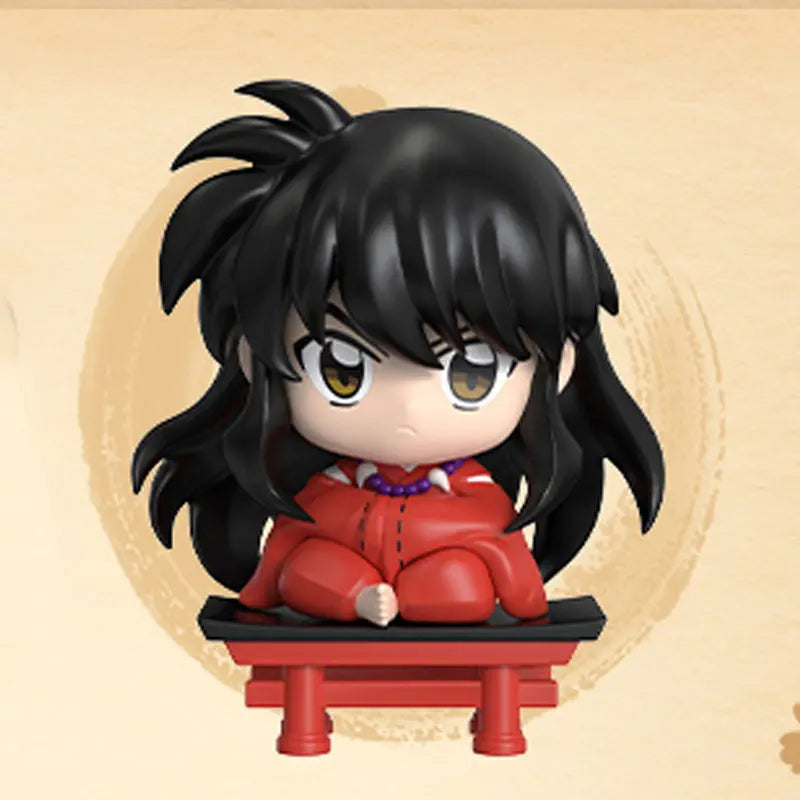 Inuyasha Action Figure Model Sitting Series Anime Peripheral Products Kagome Kikyo Sesshoumaru Rin Gashapon EX CASHAPON ORIGINAL