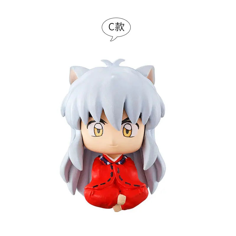 Inuyasha Action Figure Model Sitting Series Anime Peripheral Products Kagome Kikyo Sesshoumaru Rin Gashapon EX CASHAPON ORIGINAL