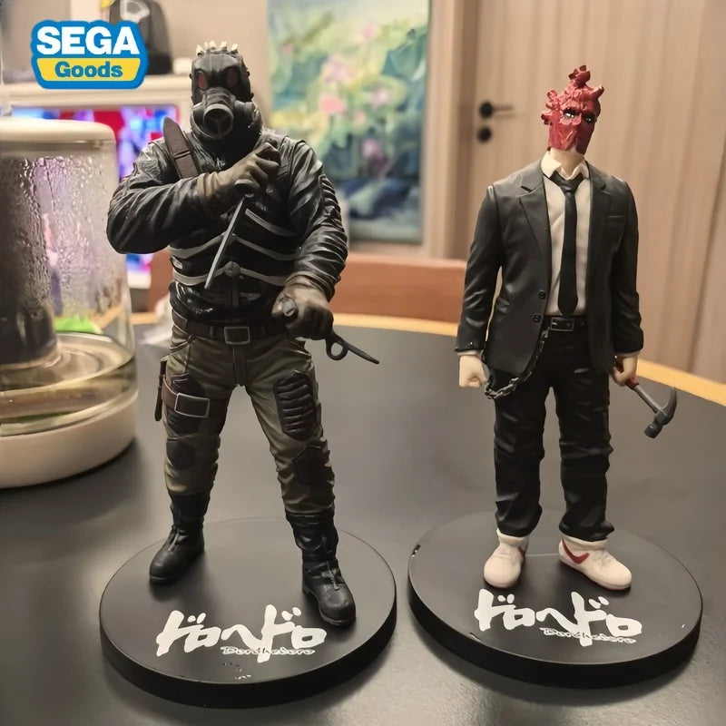 Sega Original In Stock Dorohedoro Kaiman Lizard Head Gas Mask Action Figure Pvc Desktop Ornament Model Collection Toys Gifts