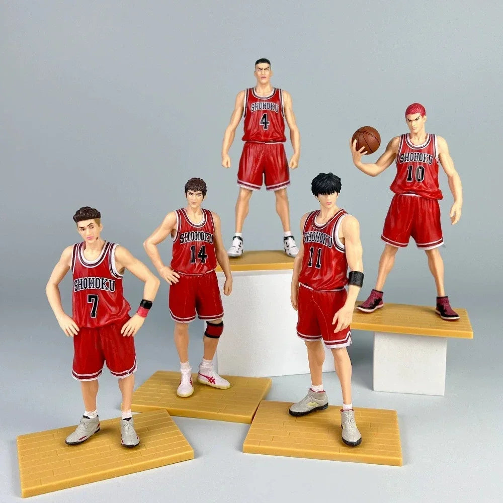 Anime Figures Gk Standing Figures Of Sakuragi Hanamichi, Rukawa Kaede Mitsui Hisashi From The Shohoku Team PVC Model Toy Gifts