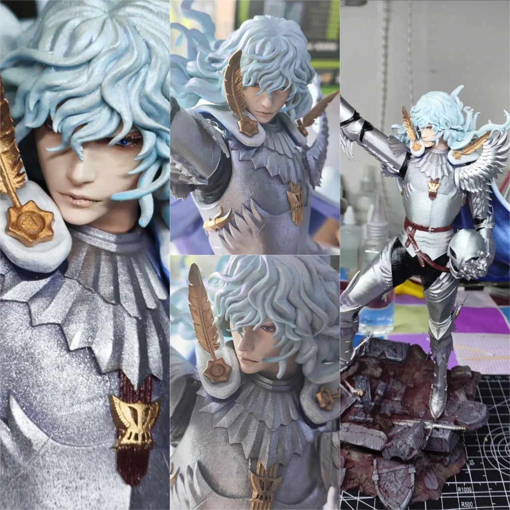 9cm/15cm/19cm/25cm Grieffith Berserk 3D Printed White Figurines DIY Painting Miniatures Figurines Collection Models