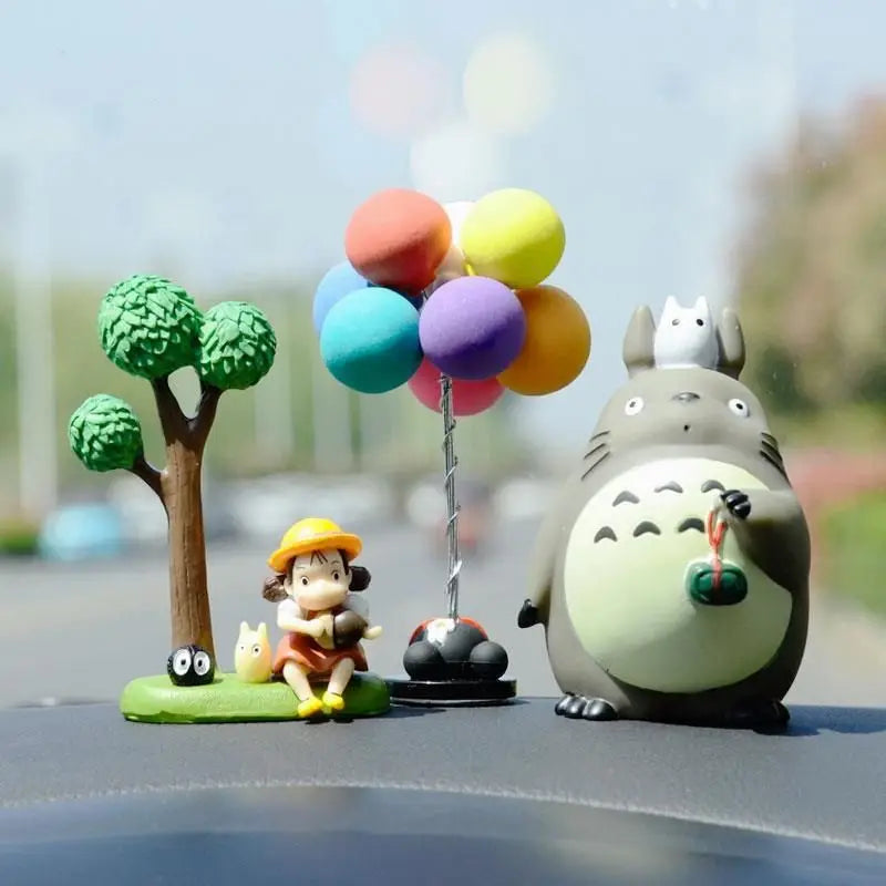New Japanese My Neighbor Totoro Series Spirited Away Doll Hand Made Doll Pvc Car Interior Desktop Gift Micro Landscape Ornaments