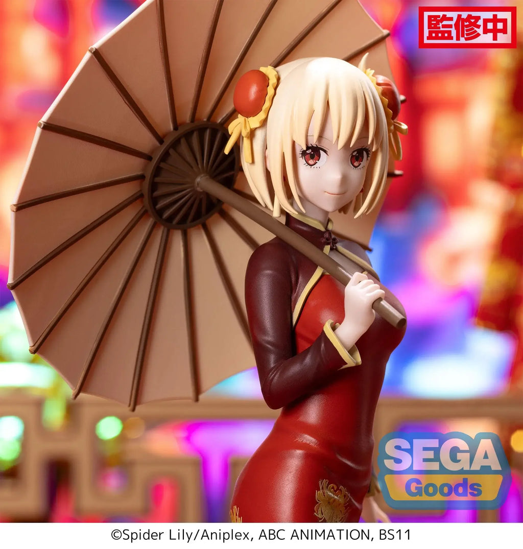Original SEGA Luminasta Lycoris Recoil Nishikigi Chisato Inoue Takina Cheongsam PVC Anime Figures Action Figure Model Toys Gifts