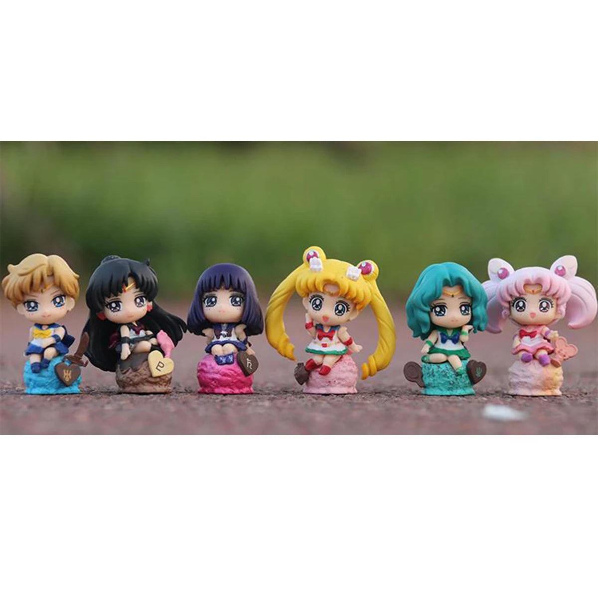 Sailor Moon Animation Game Peripheral Toys Lovely Figure Model Car Desktop Decoration Sailor Moon Mercury Mars Jupiter Venus