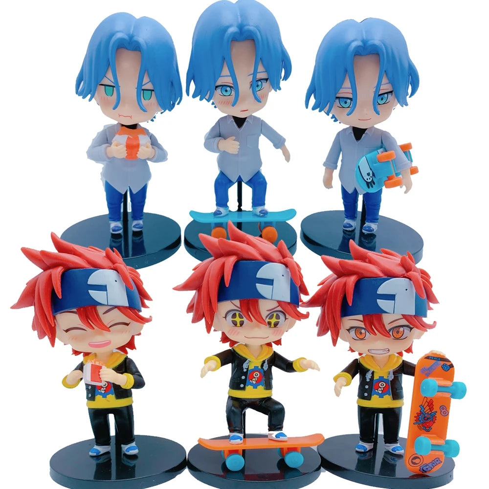 6Pcs/1Set Anime SK8 the Infinity Figure Hasegawa Langa Kyan Reki Set SK∞ Model Toy Doll Action Figure PVC 10CM