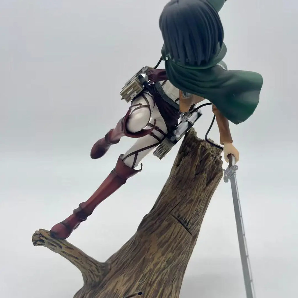 29cm 11.4 inch Anime Mikasa Ackerman Figures Pvc Statue Desktop Ornamen Collection Statue Model Decoration Room Desk Toys Childr