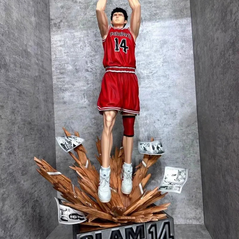 47CM SLAM DUNK Figure Mitsui Hisashi Shooting Anime Collection Model Desktop Ornament Decorations Holiday Gifts Children Toys