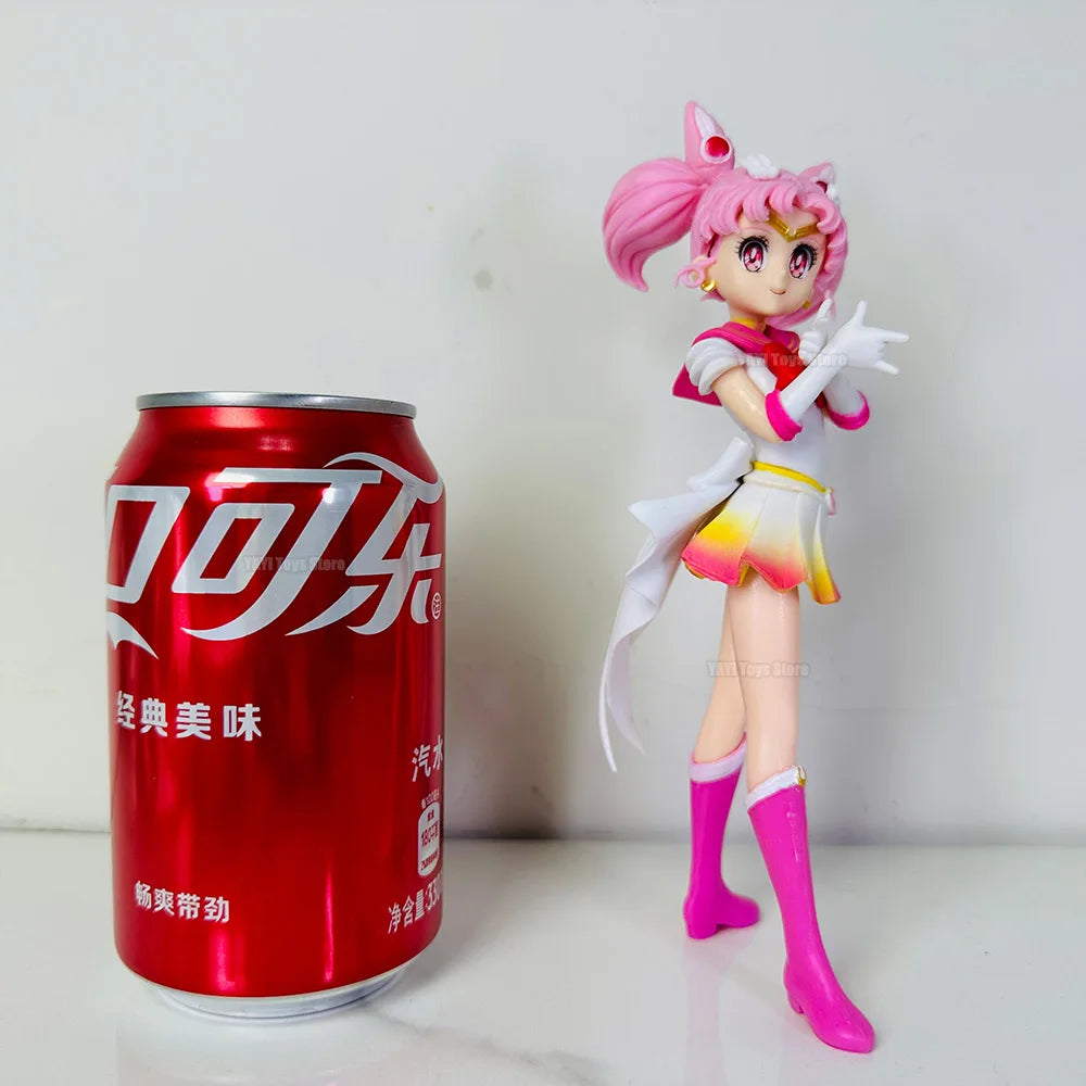 17cm Pretty Guardian Sailor Moon Cosmos Anime Figure The Movie Glitter Glamours Super Sailor Chibi Moon Action Figurine Toy Gift