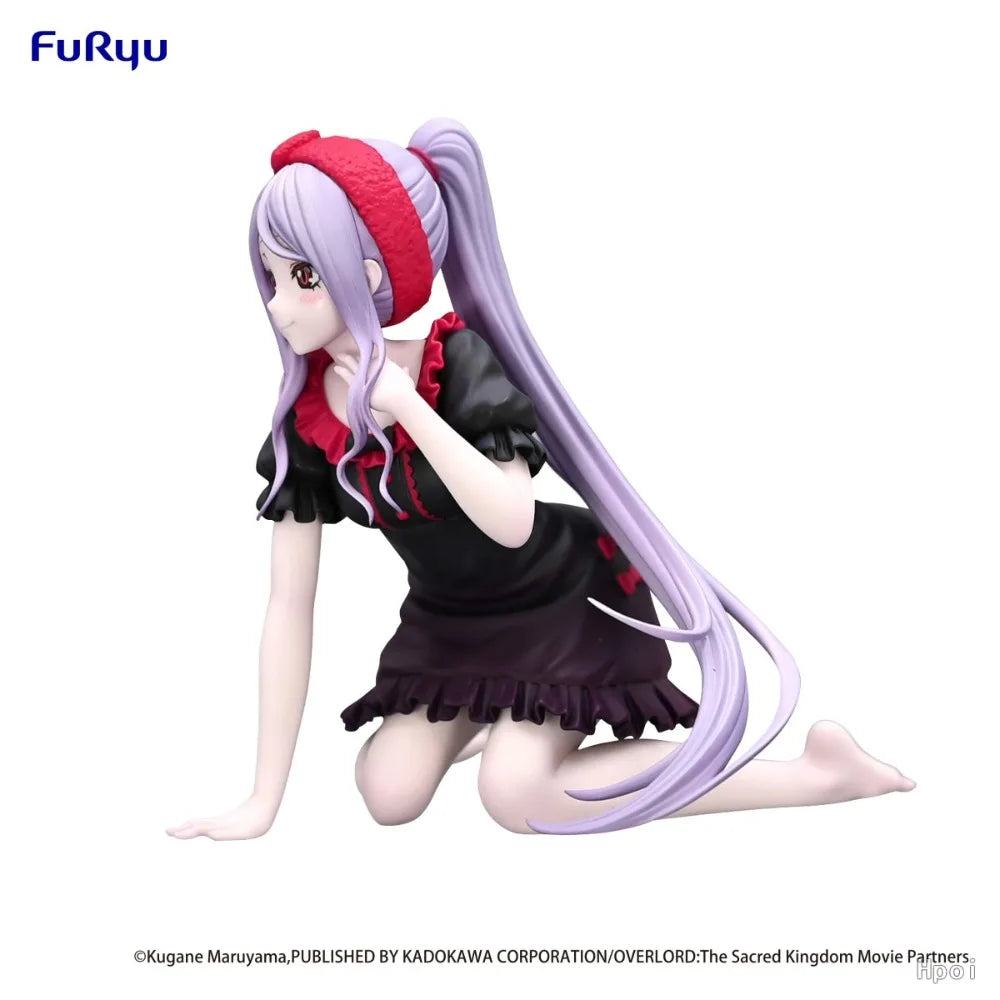 In Stock FuRyu Original Genuine Anime Overlord Shalltear Bloodfallen Chartier Loungewear 9cm Model Toys Noodle Stopper Figure