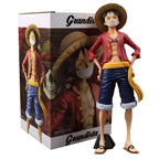 28cm One Piece Anime Figure Confident Smiley Luffy Three Form Face Changing Action Figurine Doll PVC Model Toys Collection Gifts