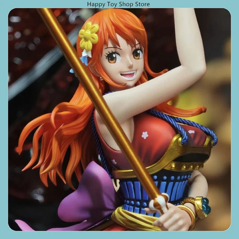 30cm One Piece Nami Onigashima Samurai Standing Pose Anime Figure Model Statue