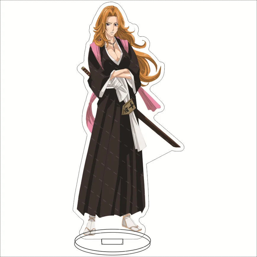 Anime BLEACH Acrylic Stand Manga Figures Kurosaki Ichigo Miniatures Figurines Garage Kits Model Toys GK Ornaments Decoration