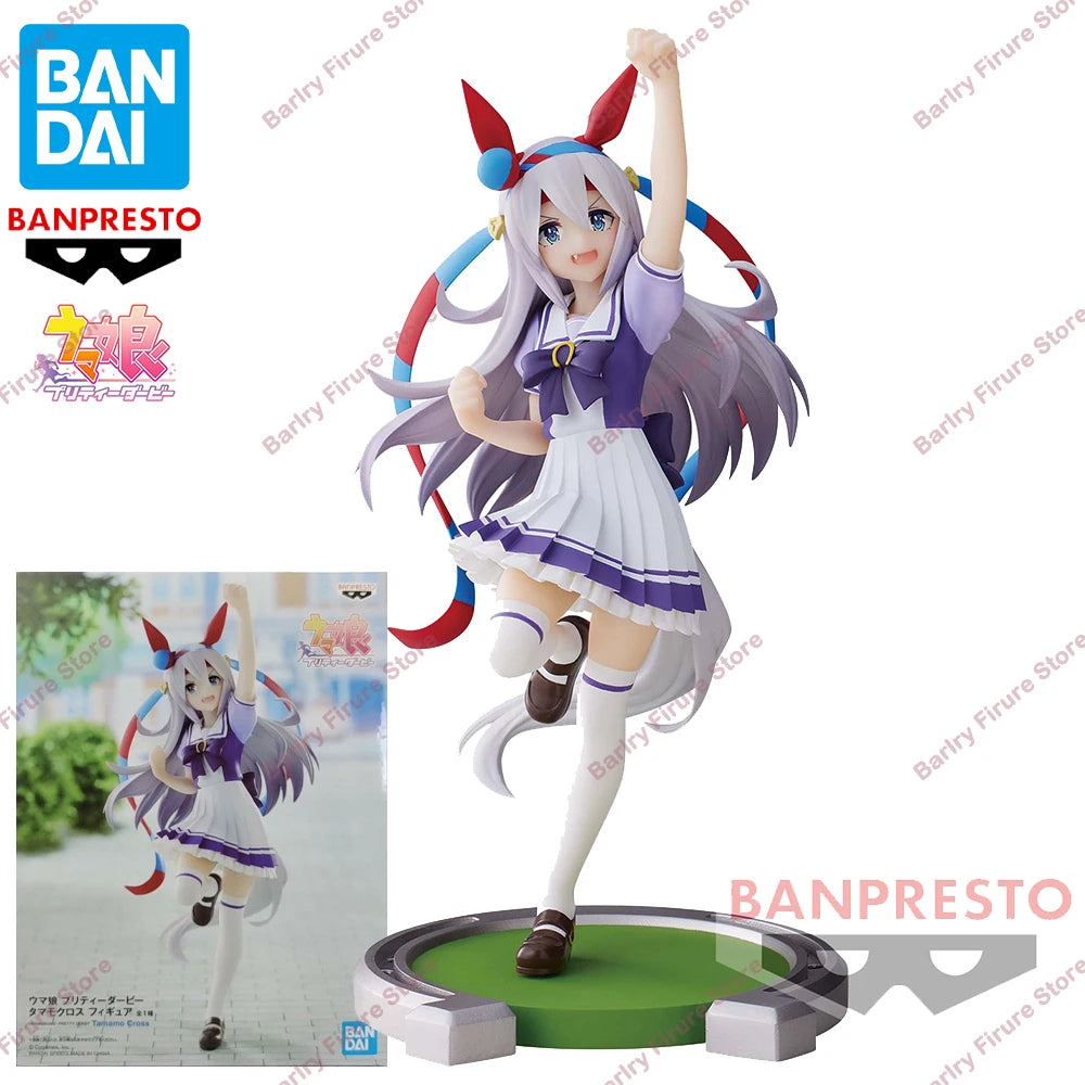 Original Genuine BANDAI BANPRESTO Uma Musume Pretty Derby Tamamo Cross Anime Figure Boxed Premium Table Ornament Model Toy Gifts