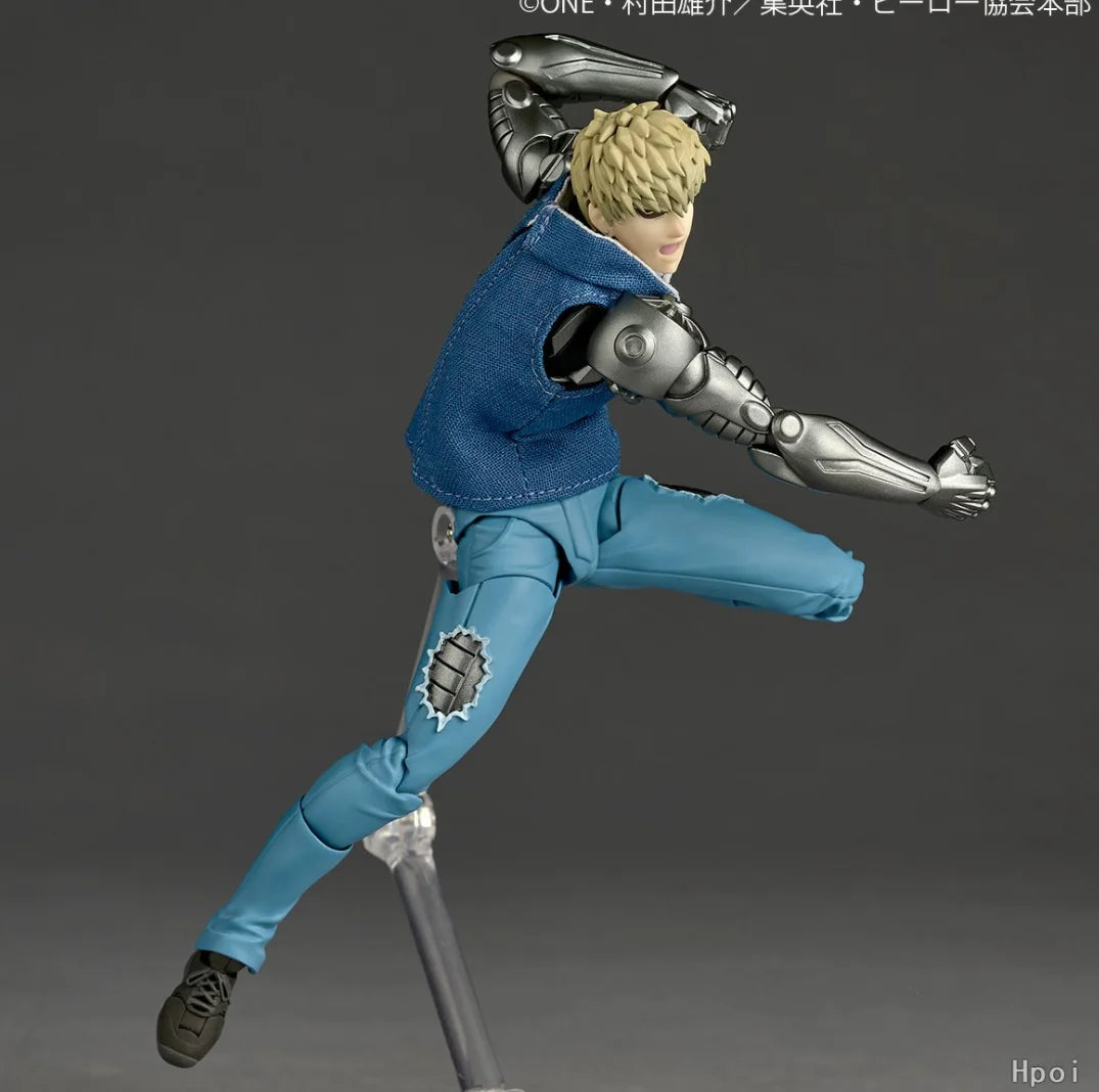 In Stock 100% Original Kaiyodo Revoltech Amazing Yamaguchi One Punch Man Genos Action Figure Toy Decoration Model Hobby