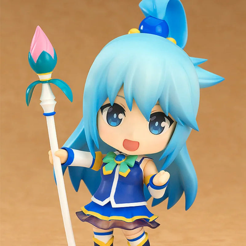 10cm Megumin  Aqua Magic Wand Beautiful Cartoon Girl Figure Model Statue Boys Collection Desktop Decoration Ornament Toys Gifts