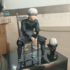 18cm GK Tokyo Ghoul Kaneki Ken With Chair BW Sitting Ver Toys Chinese Anime PVC Action Figure Toy Game Collectible Model Doll