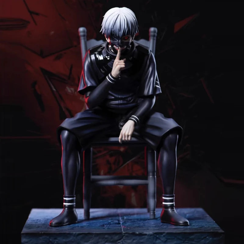 Anime Tokyo Ghoul Kaneki Ken Bimorphism Statue V2 Sitting Version Model Handmade Desktop Decoration Ornament Action Figures Toy
