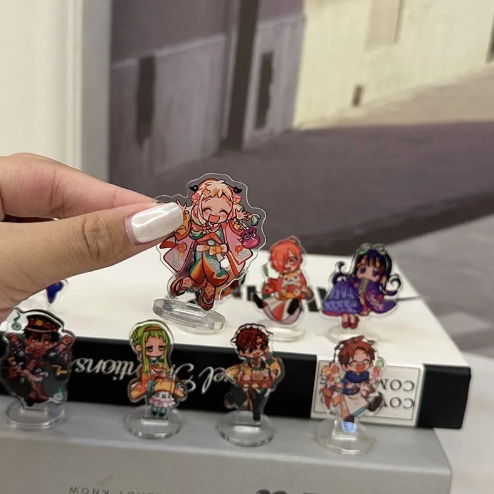 Toilet-bound Hanako-kun Acrylic Stand Figure Minamoto Kou Hanako Anime Peripherals Cute 5CM Mini Desktop Ornament A Set 9 Pieces