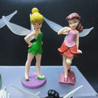 7pcs/Set Princess Tinkerbells Mini Fairy Figure Toys Children Animation Cartoon Toys Girls Dolls Baby Toy Decorations Figure
