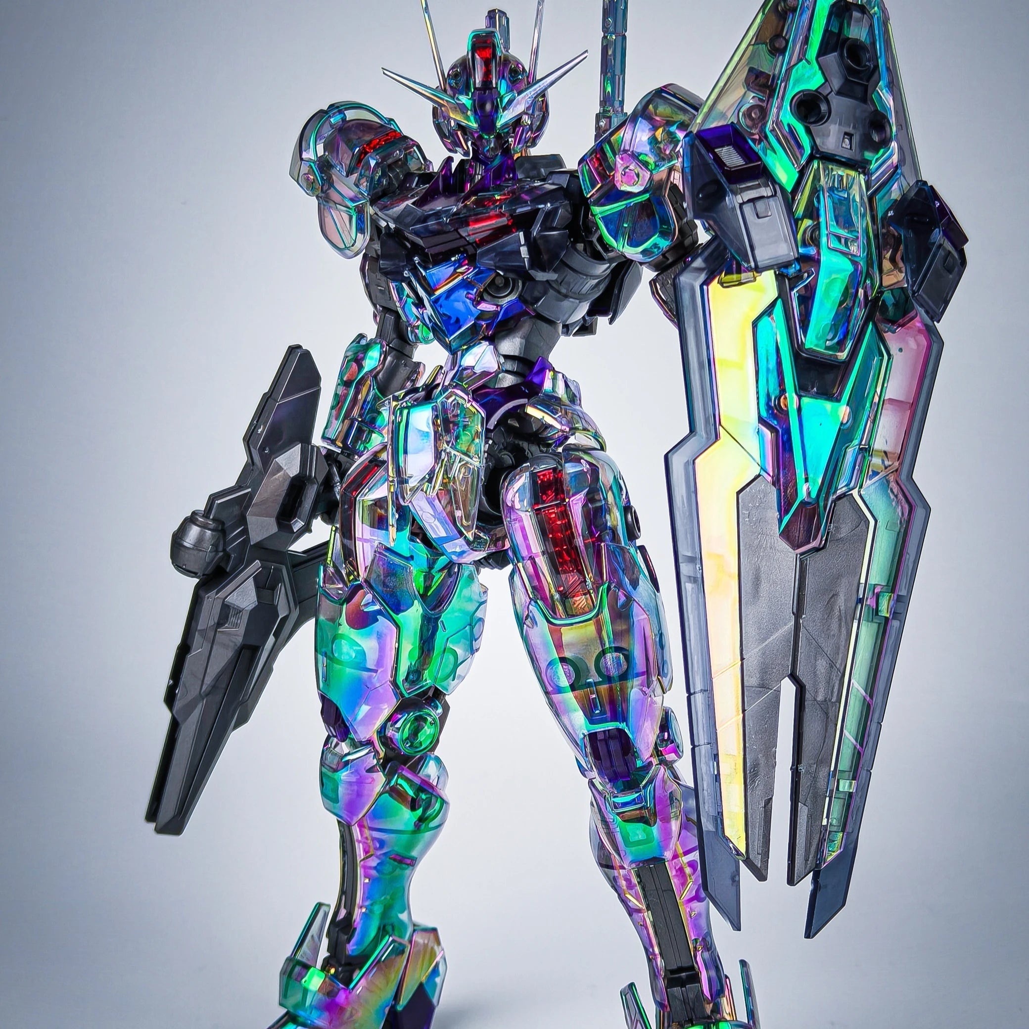 New Fm Laser Iridescent Aerial Assembly Model Kit Laser Cool Action Figures Desktop Ornament Boy Surprise Gift Collectible Toys